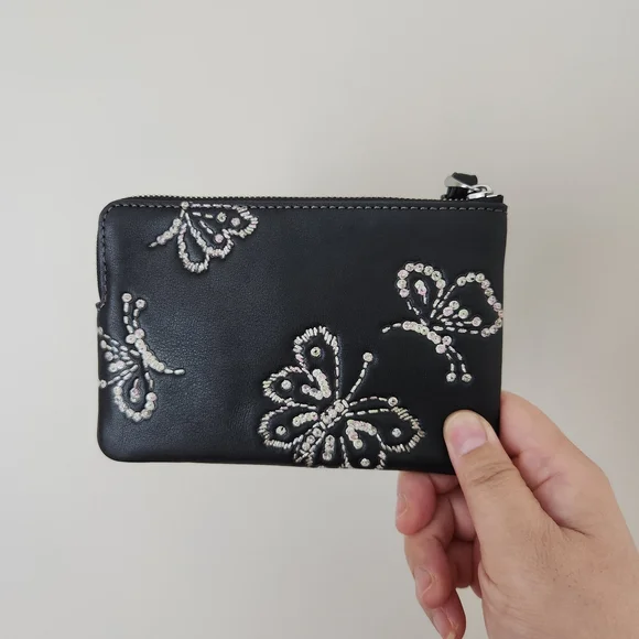 Coach Black Wallet with Butterfly Design - Picture 2 of 5